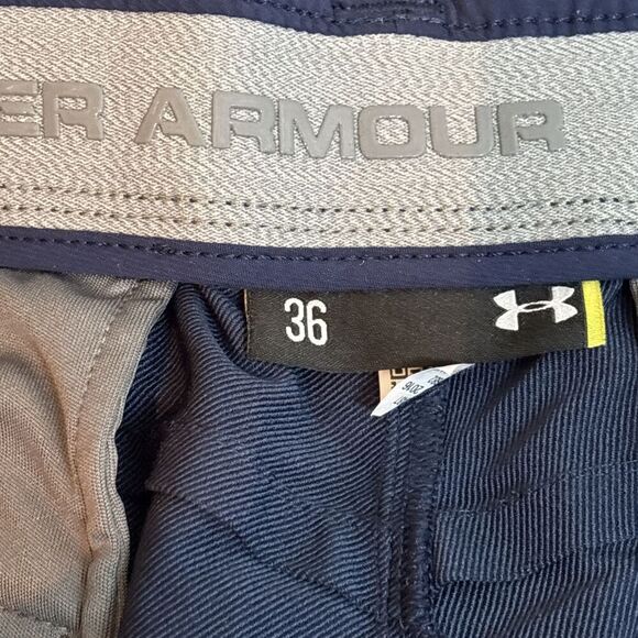 Under Armour Men's Match Play Performance Stretch Golf Shorts Size 36 Navy Blue - Picture 12 of 14